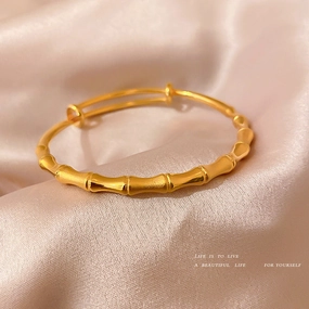 Wholesale Brass Bamboo Push Pull Bracelet