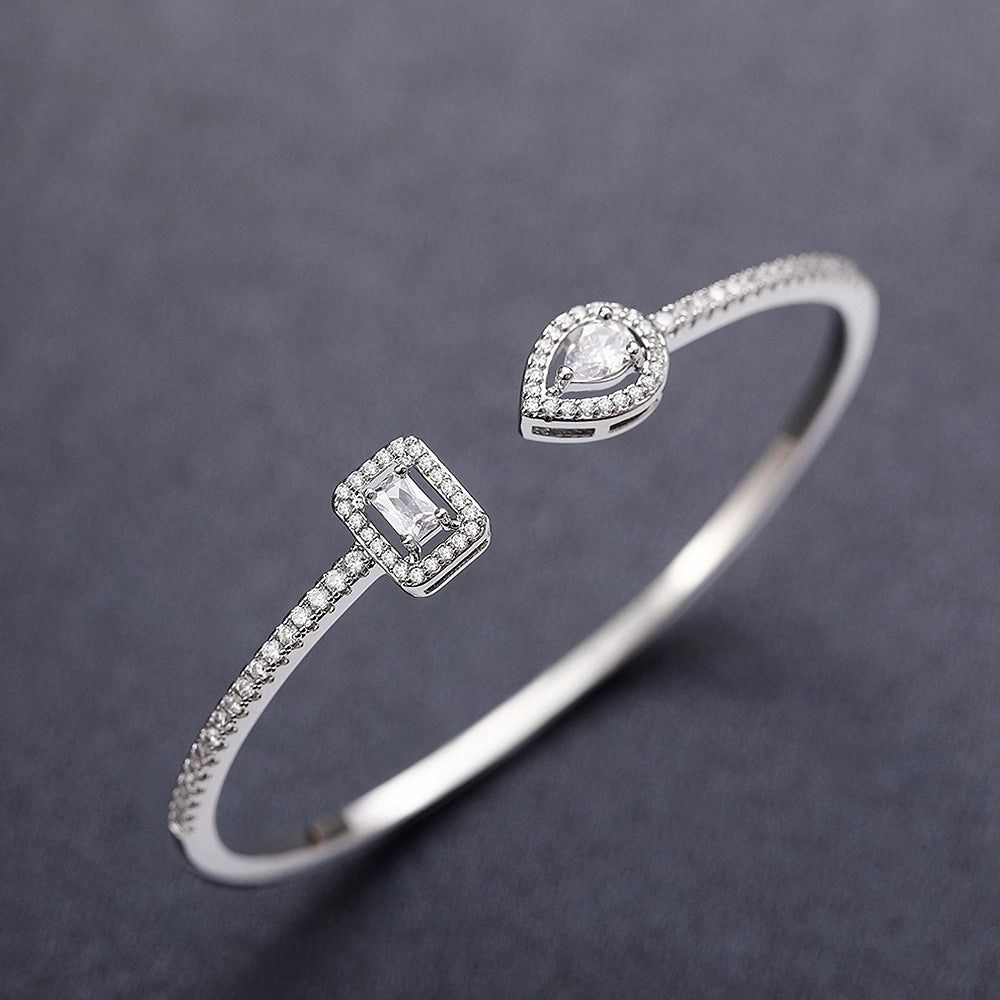 Wholesale Brass Zircon Open End Bracelets