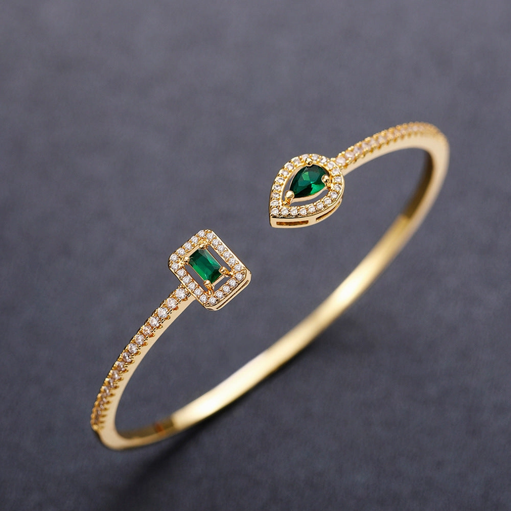 Wholesale Brass Zircon Open End Bracelets