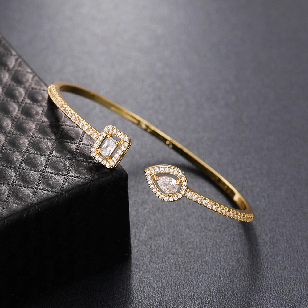 Wholesale Brass Zircon Open End Bracelets
