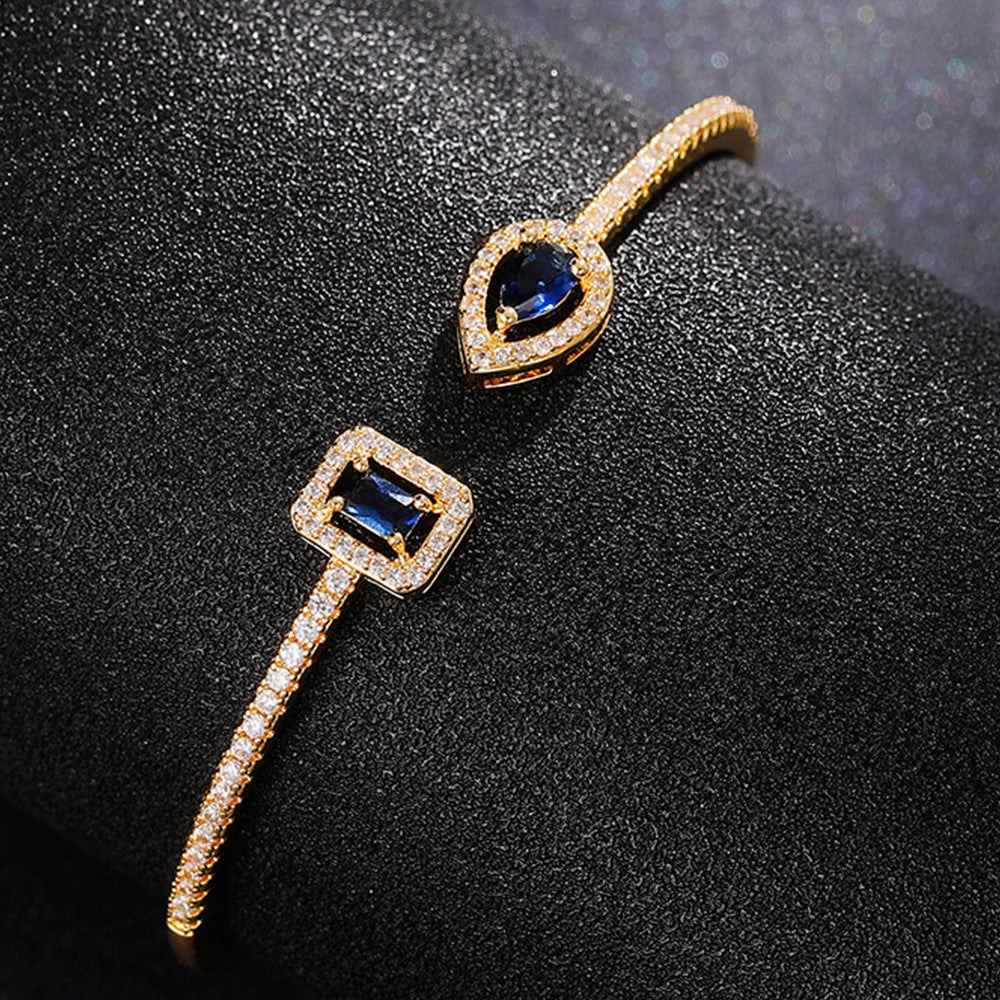 Wholesale Brass Zircon Open End Bracelets