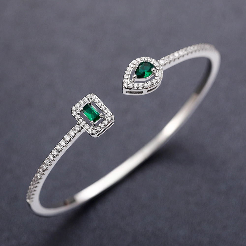 Wholesale Brass Zircon Open End Bracelets