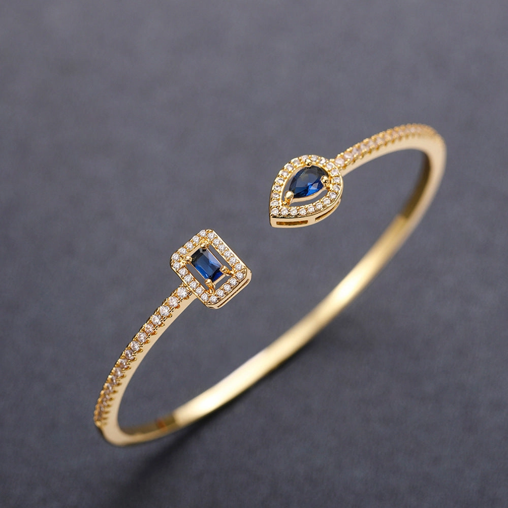 Wholesale Brass Zircon Open End Bracelets