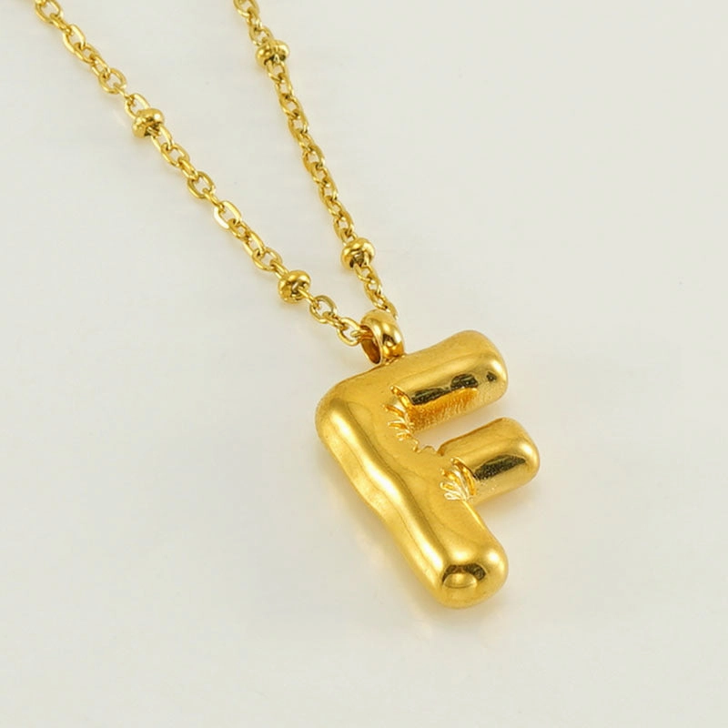 Wholesale Bubble Letter 18K Stainless Steel Necklace