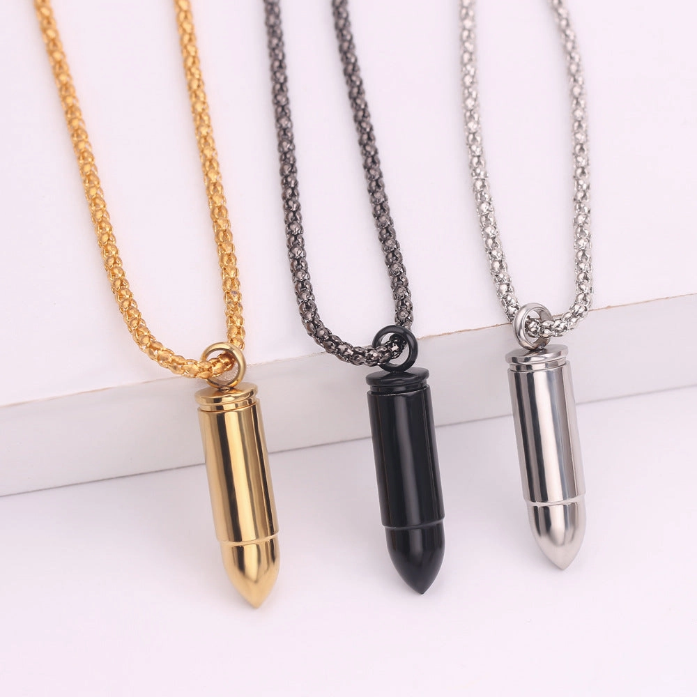 Wholesale Bullet Openable Alloy Necklace
