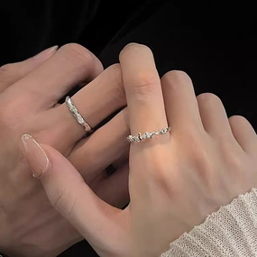 Wholesale butterfly couple ring sweet cute exquisite all-Match ring