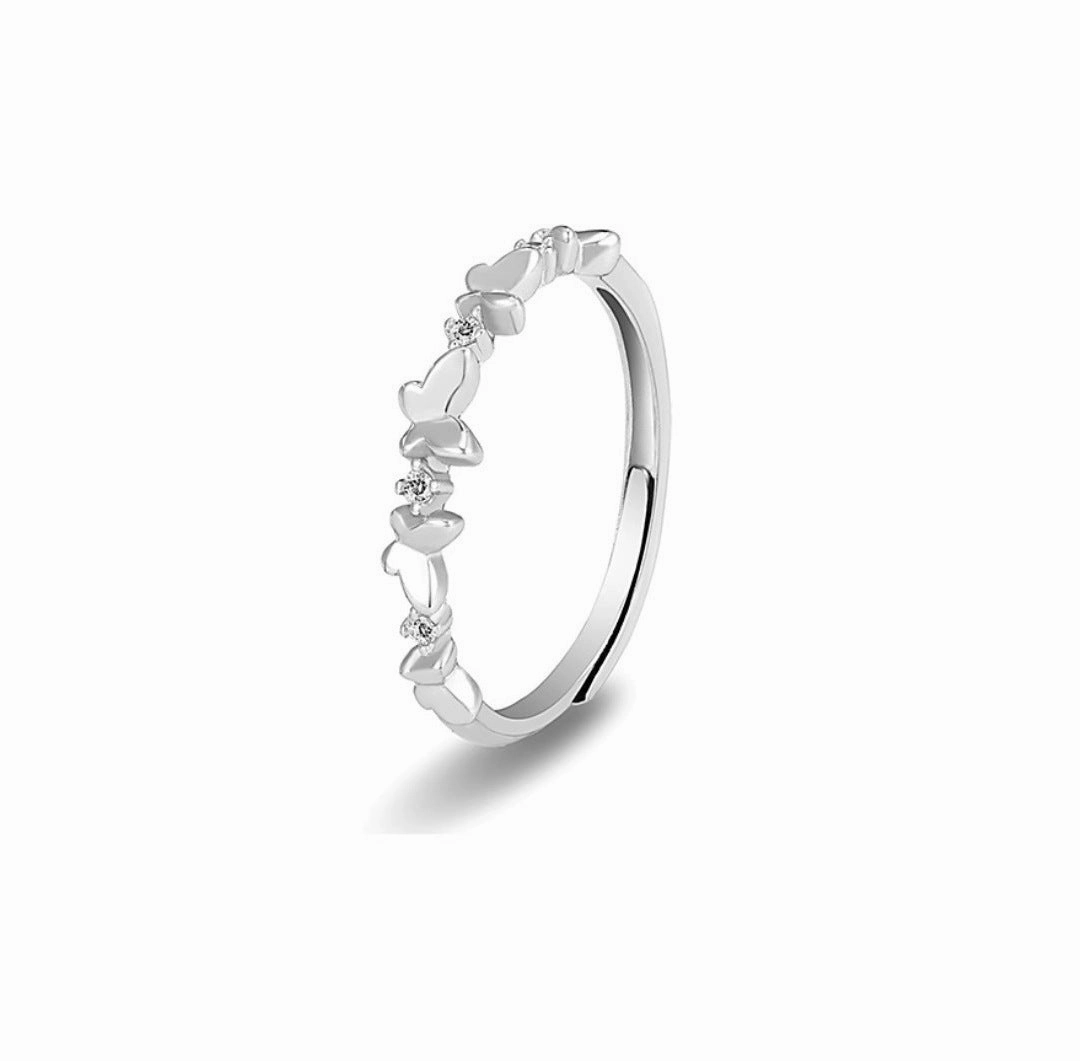 Wholesale butterfly couple ring sweet cute exquisite all-Match ring