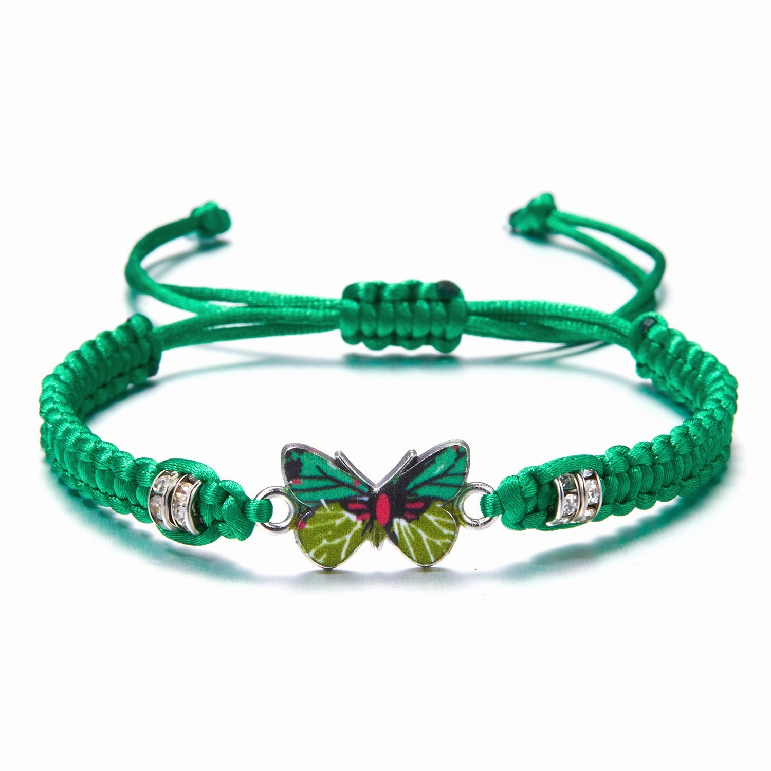 Wholesale Butterfly Flower Hand Woven Adjustable Bracelet