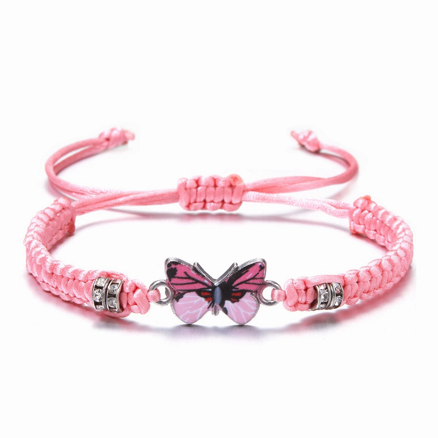 Wholesale Butterfly Flower Hand Woven Adjustable Bracelet