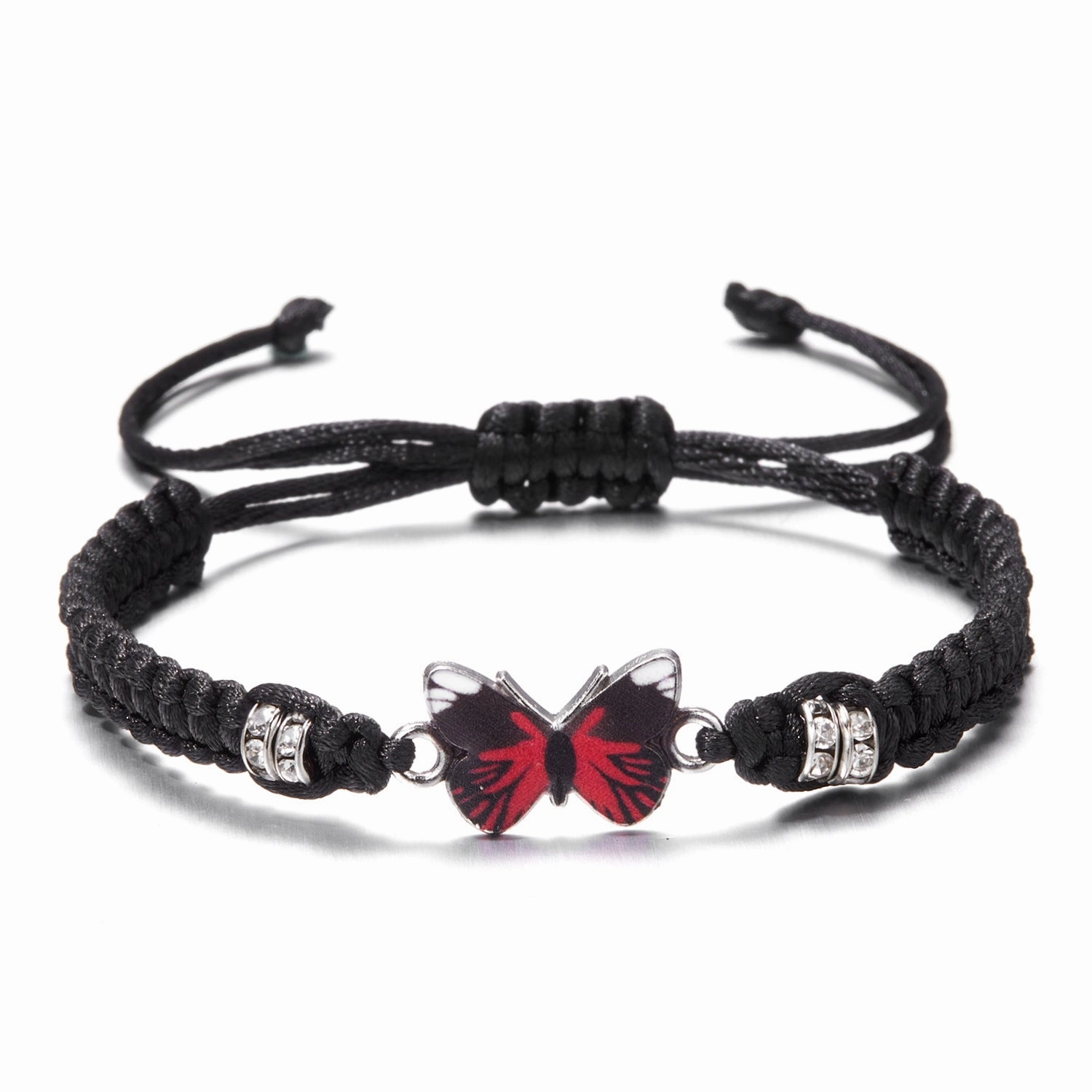 Wholesale Butterfly Flower Hand Woven Adjustable Bracelet