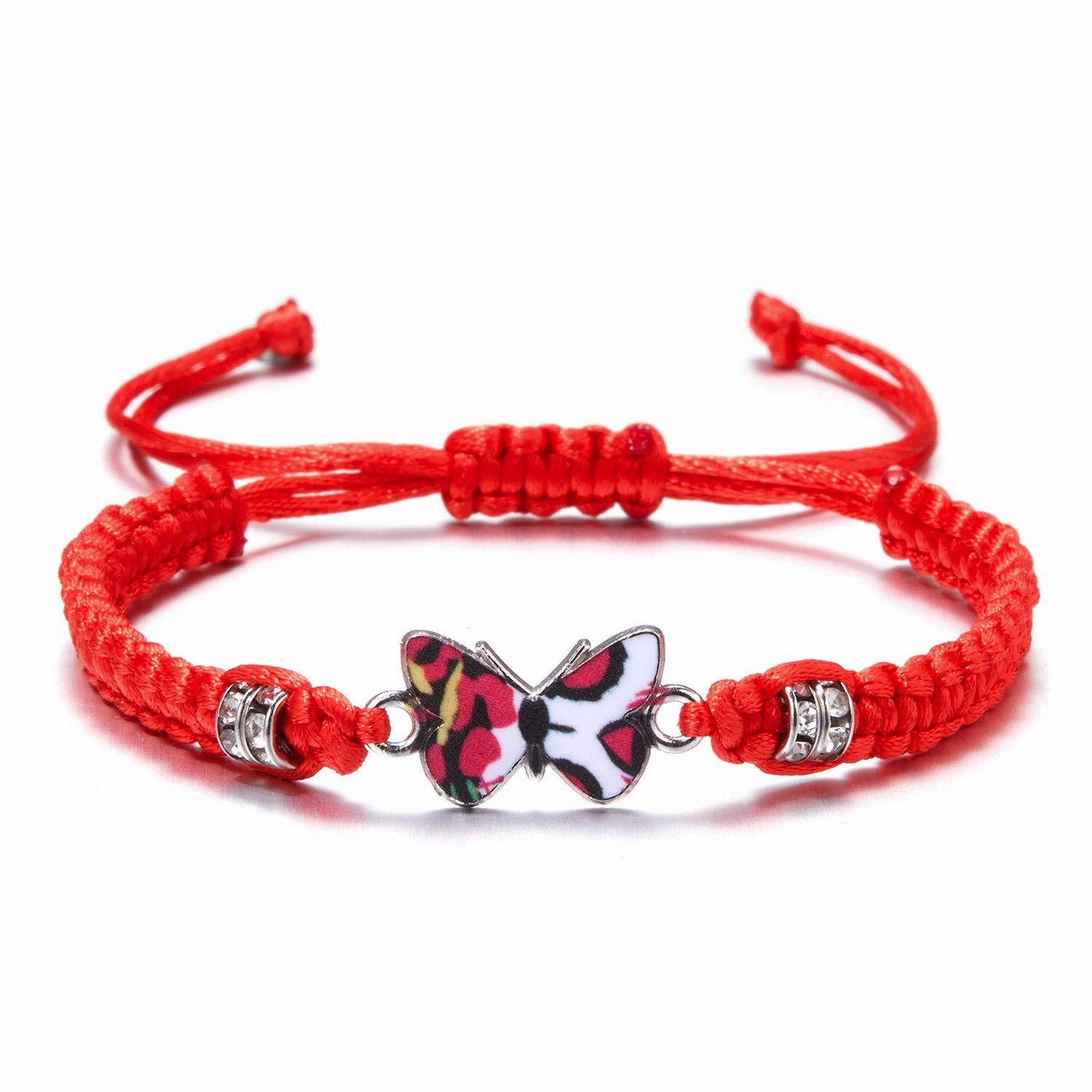 Wholesale Butterfly Flower Hand Woven Adjustable Bracelet