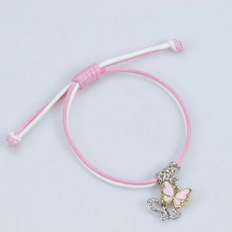 Wholesale Butterfly Flower Pentagram Friendship Braided Bracelet
