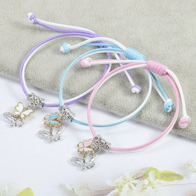 Wholesale Butterfly Flower Pentagram Friendship Braided Bracelet