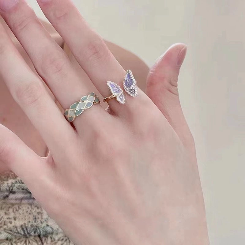 Wholesale Butterfly Pearl Vintage Alloy Rings