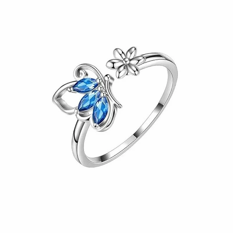 Wholesale Butterfly Rhinestone Crystal Alloy Ring Earrings Necklace