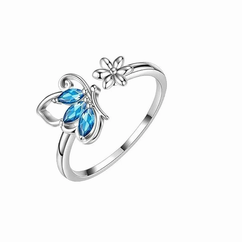 Wholesale Butterfly Rhinestone Crystal Alloy Ring Earrings Necklace