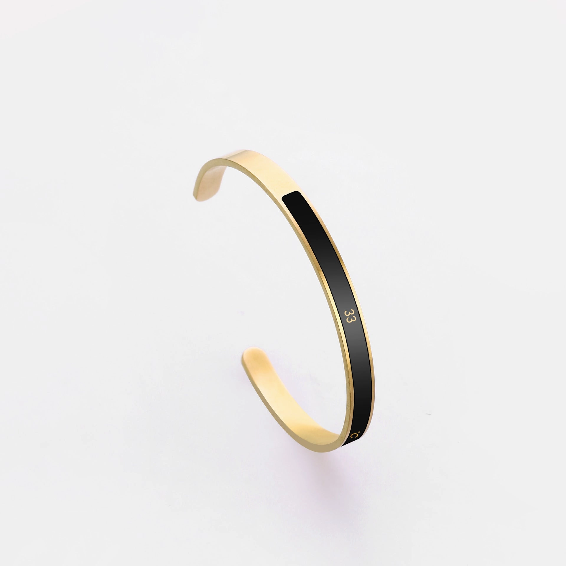 Wholesale C-shaped Titanium Steel Temperature Sensing Bracelet