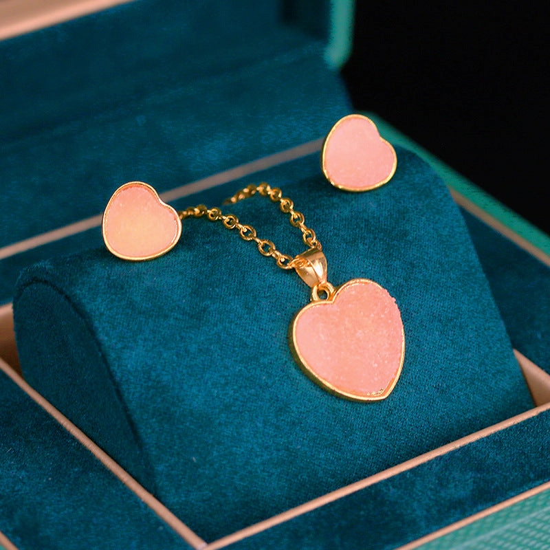 Wholesale Candy Ombre Alloy Earrings Jewelry Set