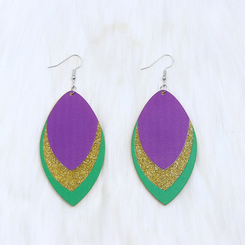 Wholesale Carnival Vintage Crown Mask  Mardi Gras Earrings