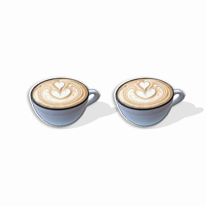Wholesale Cartoon Coffee Machines, Cute Coffee Cups, Resin Earrings