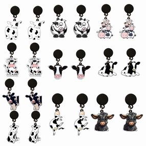 Wholesale Cartoon Cow Acrylic Earrings