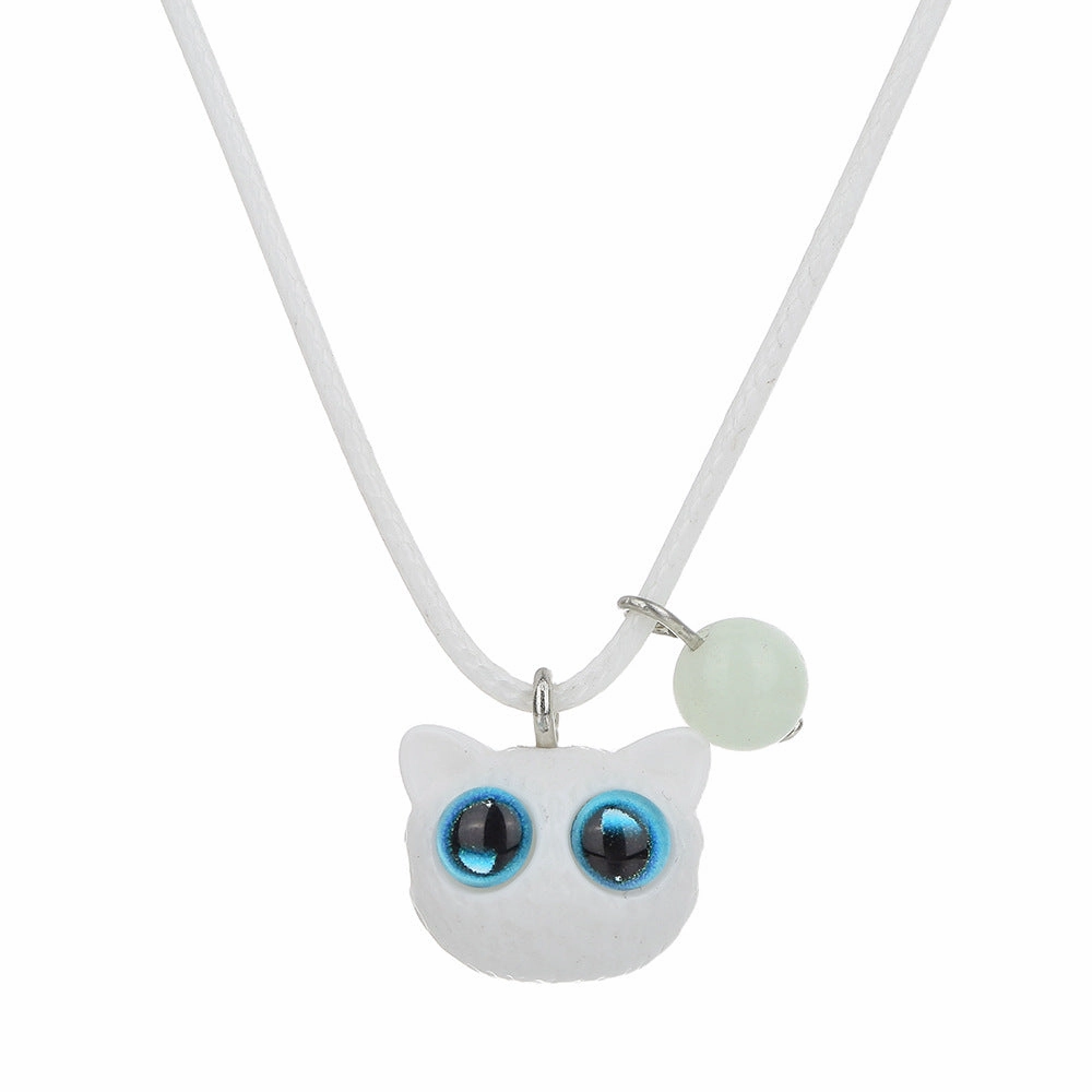 Wholesale Cartoon Kitten Luminous Bracelet Necklace