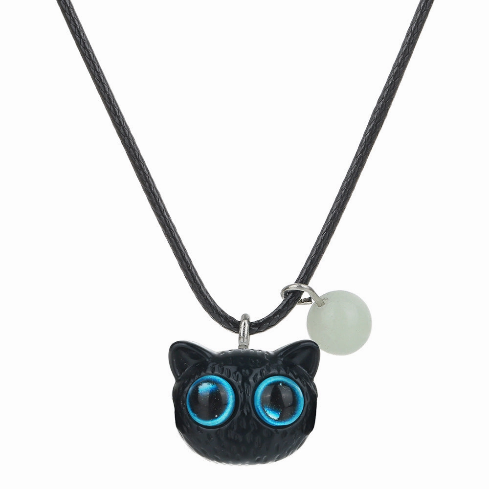 Wholesale Cartoon Kitten Luminous Bracelet Necklace