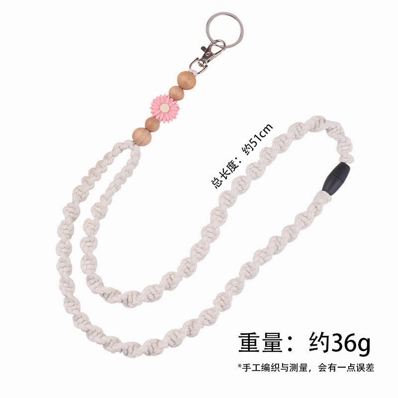 Wholesale Cartoon Little Daisy Handmade Woven Keychain