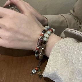 Wholesale Ceramic Vintage Wooden Bead Bracelet