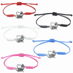 Wholesale Cheerleading Sports Cheer Wax Thread Textile Bracelet