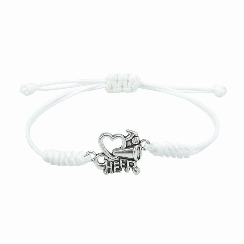 Wholesale Cheerleading Sports Cheer Wax Thread Textile Bracelet