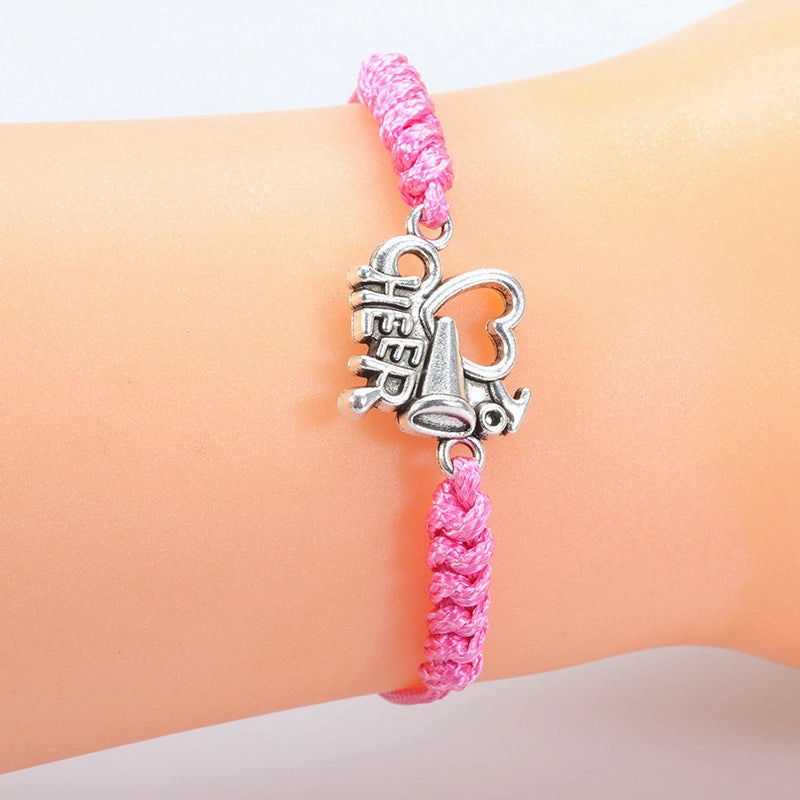 Wholesale Cheerleading Sports Cheer Wax Thread Textile Bracelet