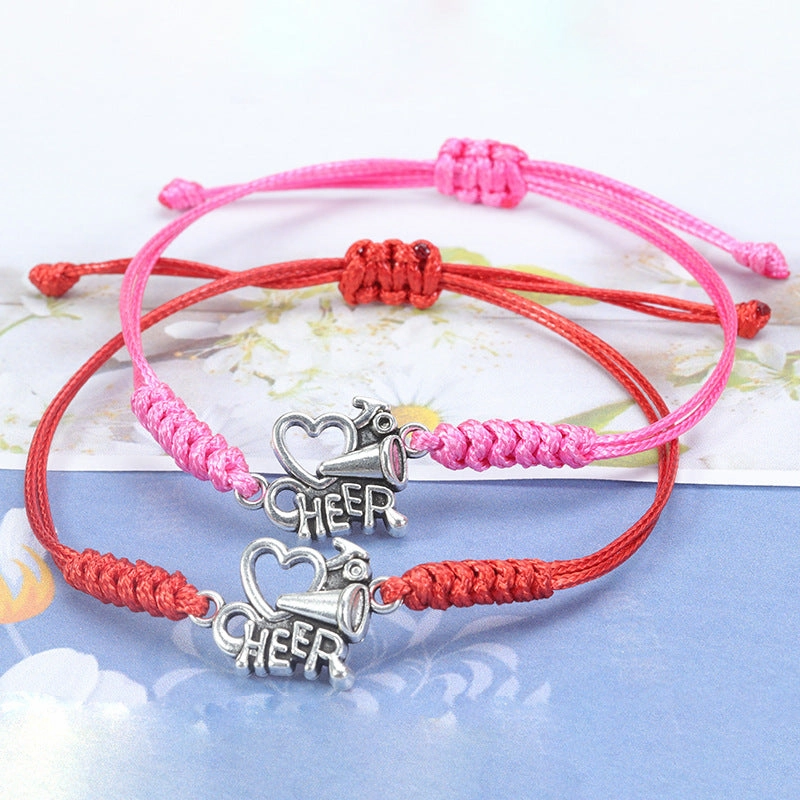 Wholesale Cheerleading Sports Cheer Wax Thread Textile Bracelet