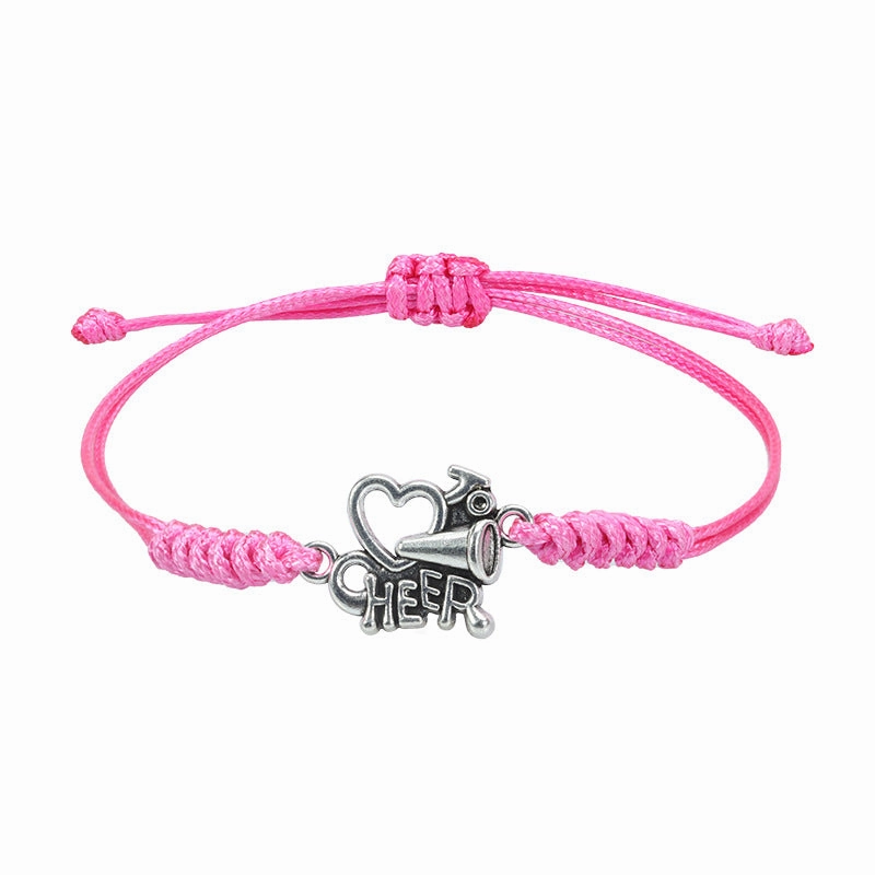 Wholesale Cheerleading Sports Cheer Wax Thread Textile Bracelet