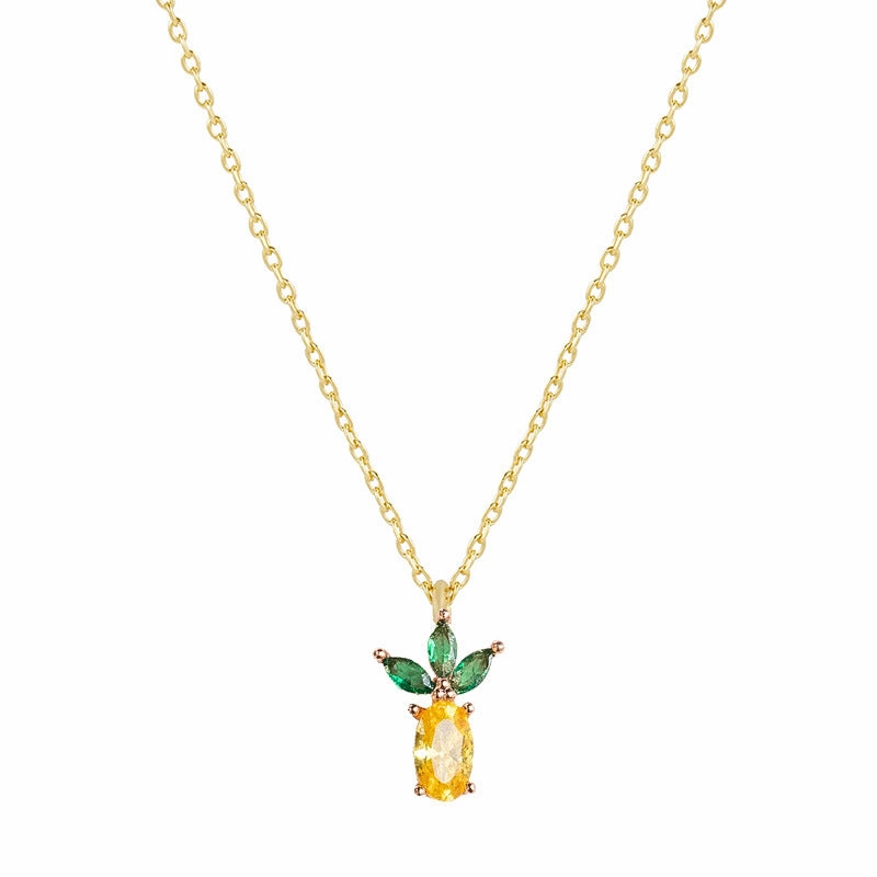 Wholesale Cherry Peach Tropical Fruit Copper Necklace