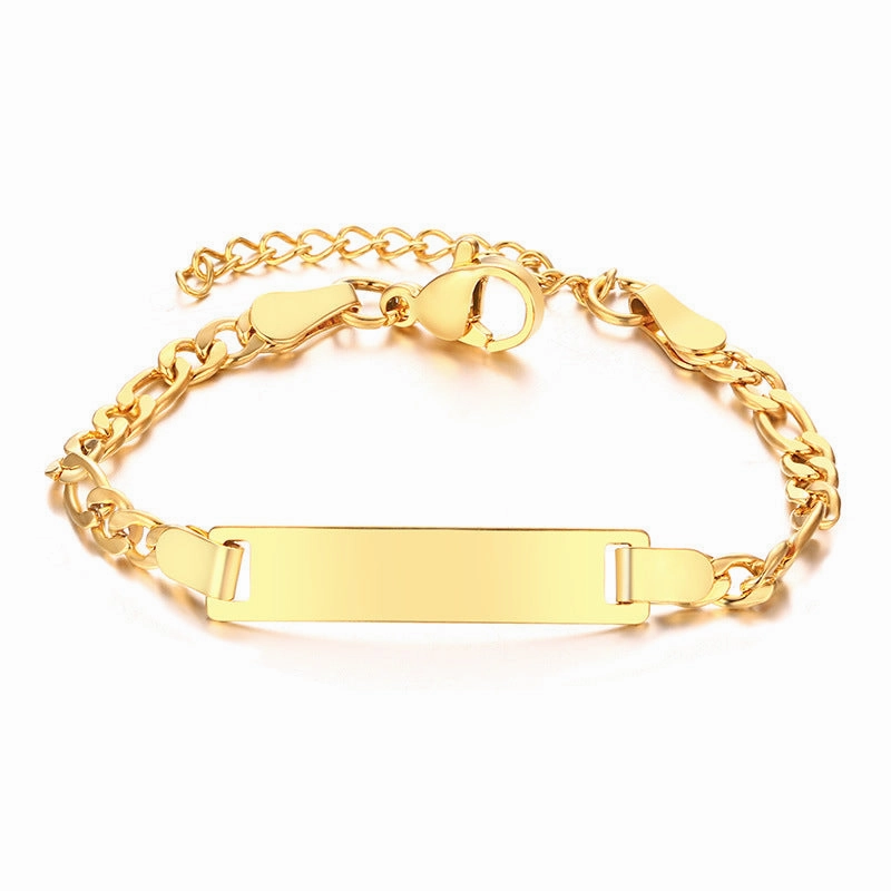 Wholesale Children's Lettering Stainless Steel Bracelet