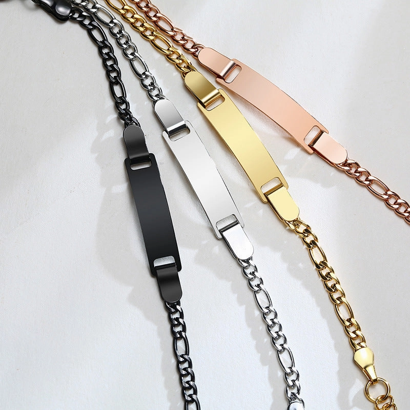 Wholesale Children's Lettering Stainless Steel Bracelet
