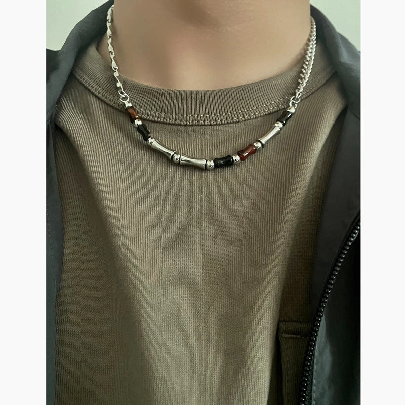 Wholesale Chinese Style Original Agate Bamboo Splicing Necklace