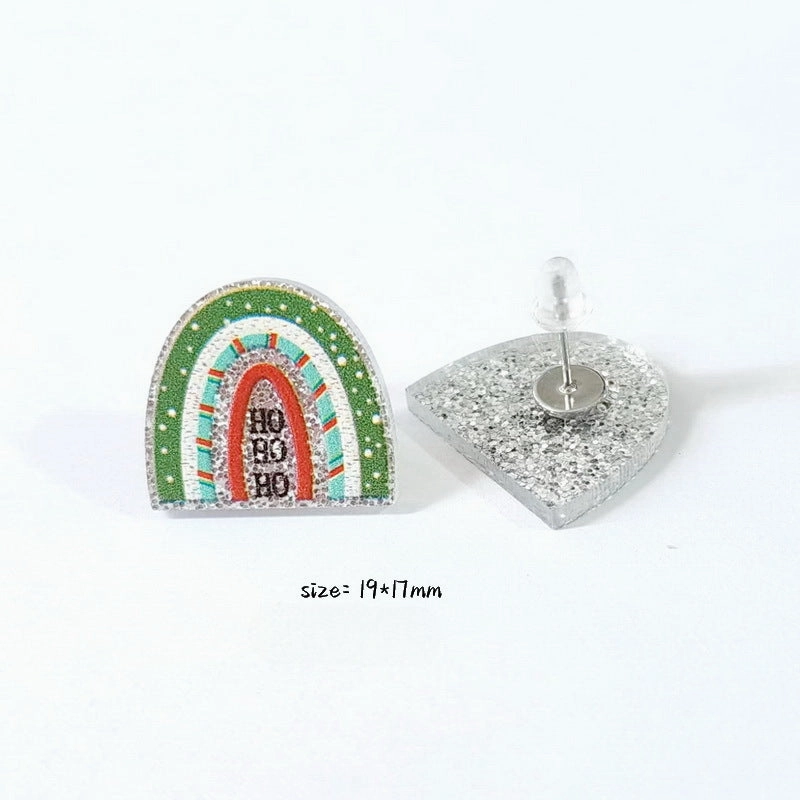Wholesale Christmas Acrylic Stud Earrings