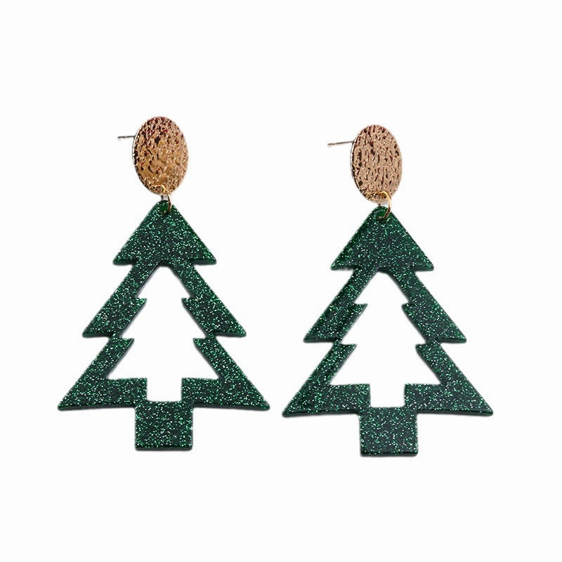 Wholesale Christmas Asymmetric Stud Earrings