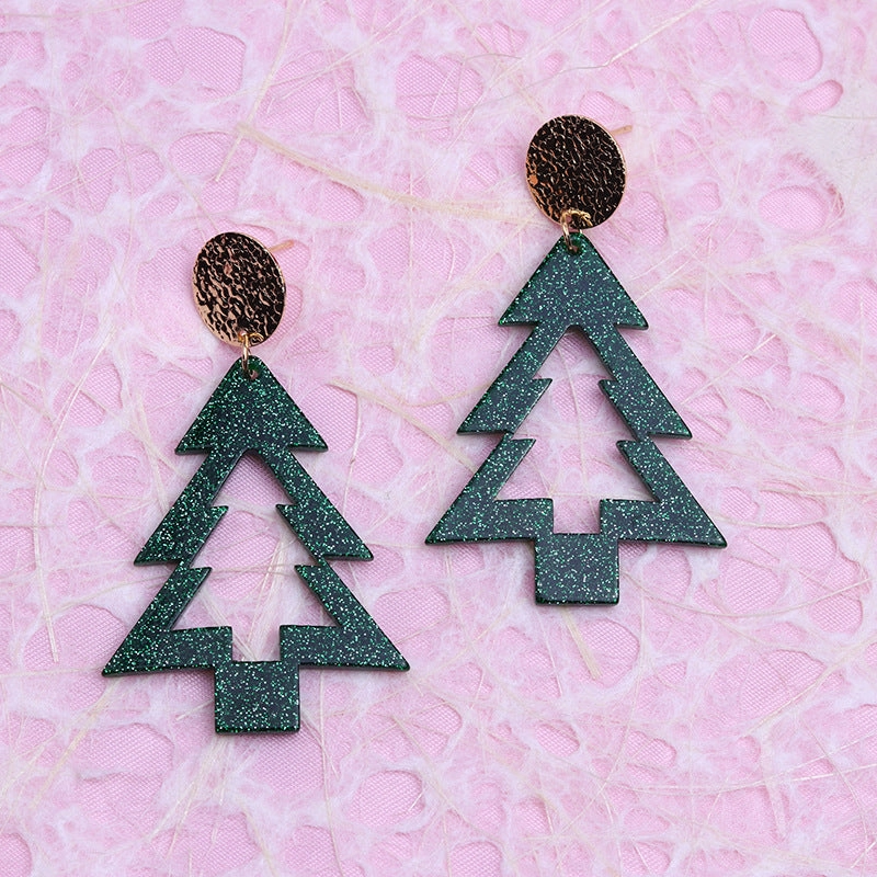 Wholesale Christmas Asymmetric Stud Earrings