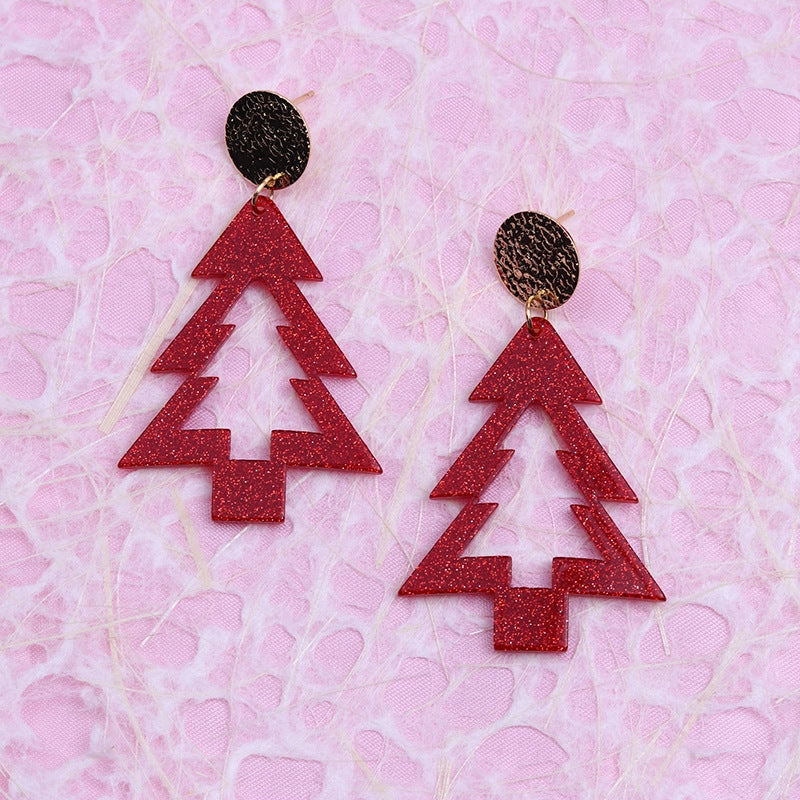 Wholesale Christmas Asymmetric Stud Earrings
