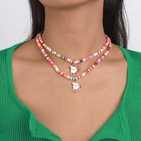 Wholesale Christmas Bohemian Ethnic Style Oil Drop Necklace