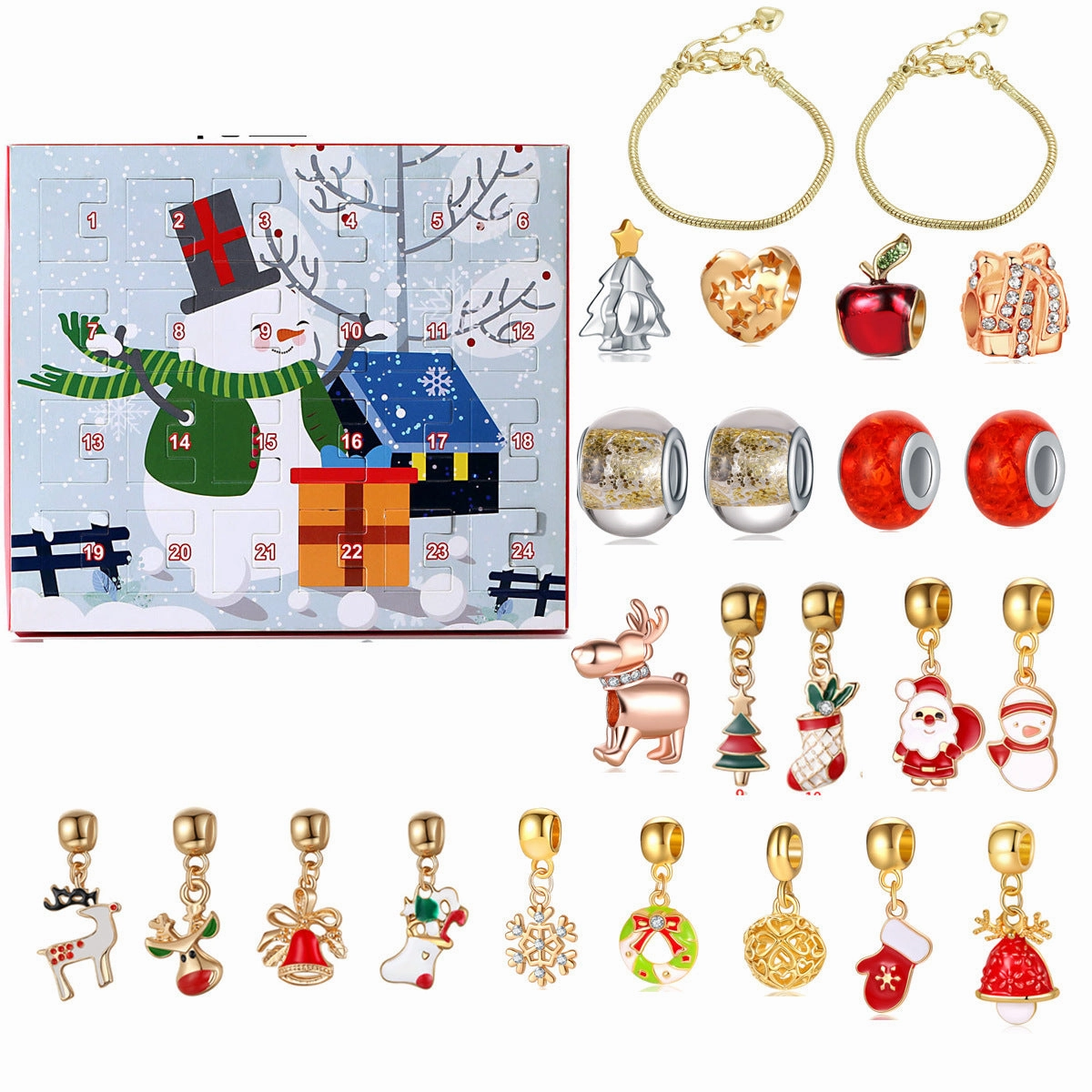 Wholesale Christmas Bracelet Necklace Beaded Diy Gift Set