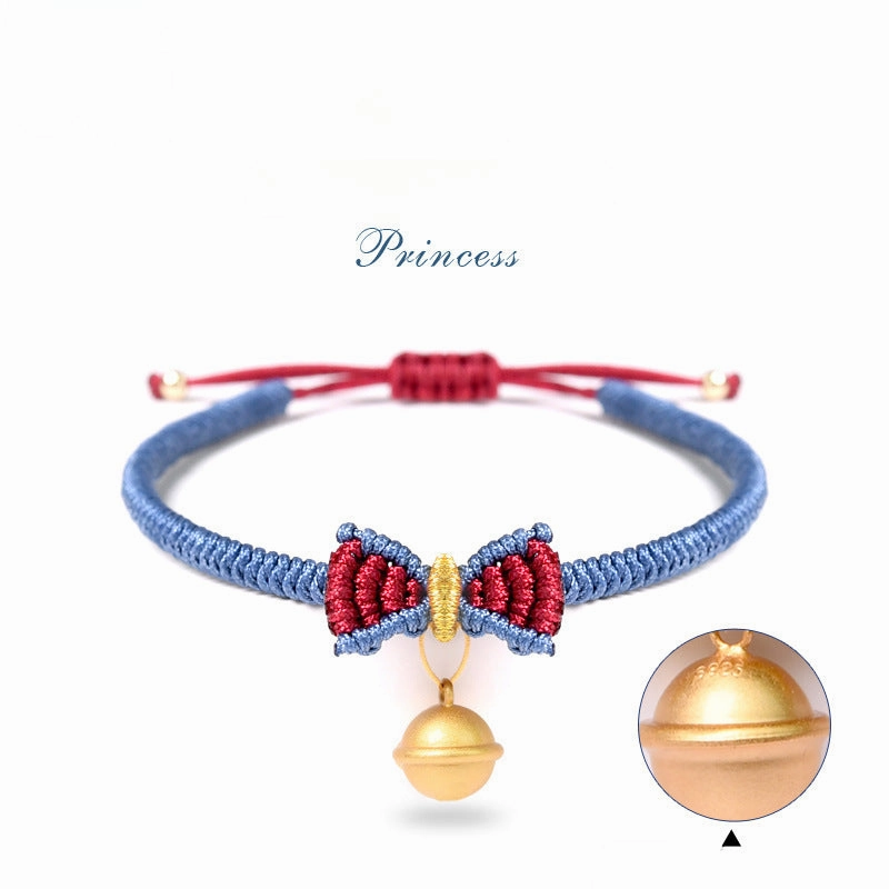 Wholesale Christmas Butterfly Gold Bell Bracelet