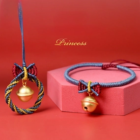 Wholesale Christmas Butterfly Gold Bell Bracelet