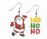 Wholesale Christmas Cartoon Christmas Tree Hohoho Elk Cow Consumption Cow Cat Rainbow Acrylic Earrings