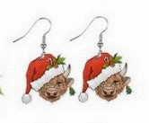 Wholesale Christmas Cartoon Christmas Tree Hohoho Elk Cow Consumption Cow Cat Rainbow Acrylic Earrings