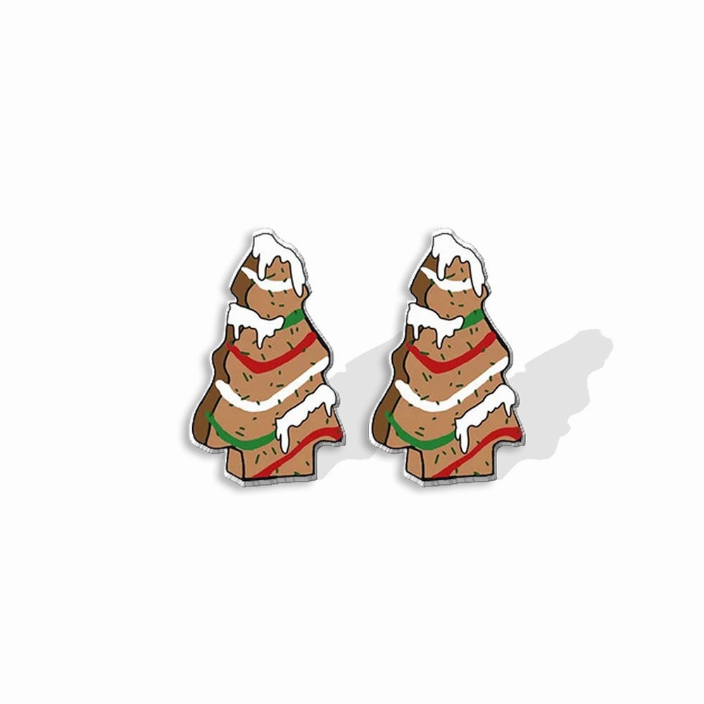 Wholesale Christmas Christmas Cake Christmas Tree Acrylic Earrings