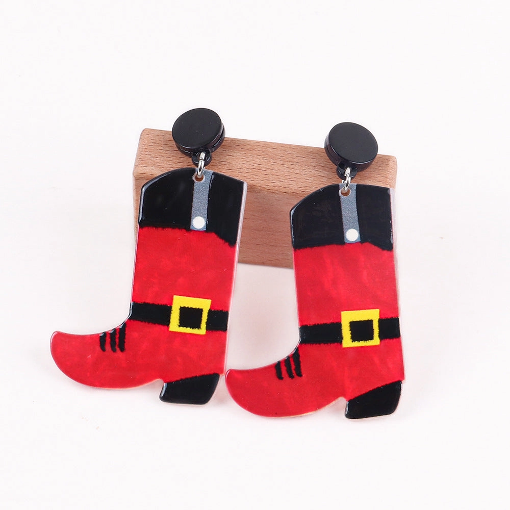 Wholesale Christmas Collection Hats Boots Acrylic Earrings